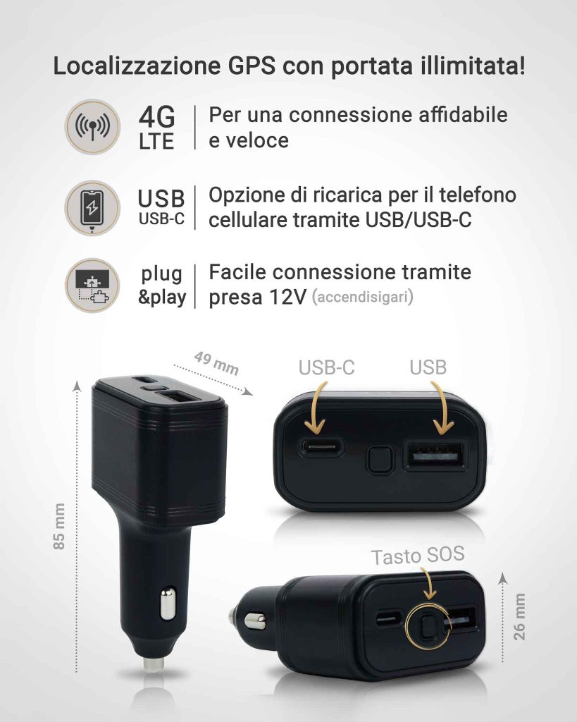 Localizzatore GPS 4G SUVIA Con Relè – Antifurto, Taglio Combustibile, Allarme Recinto E Velocità, App Gratuita