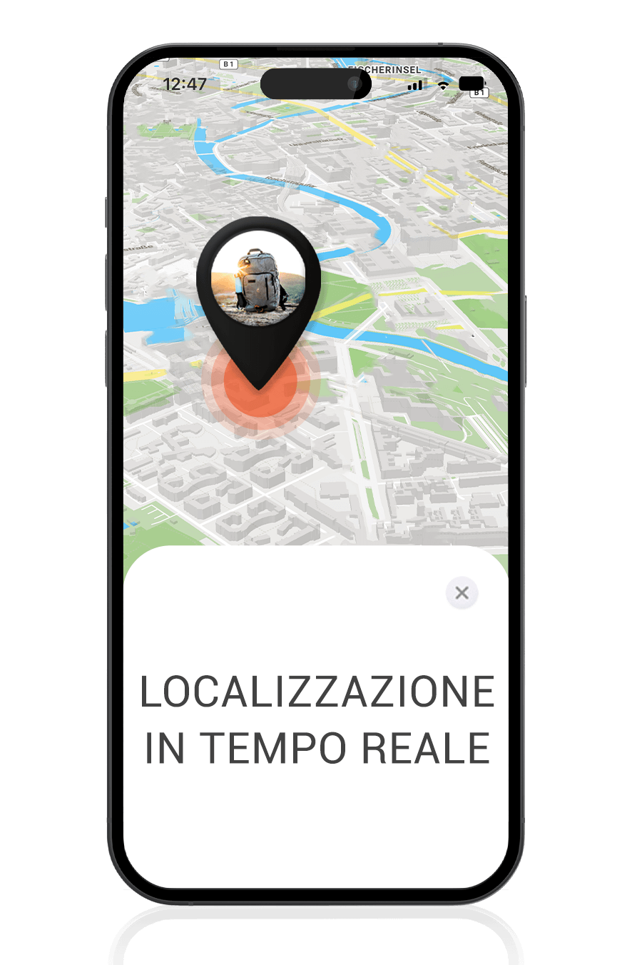 Mockup Localizzatore GPS per malete - localizzazione in vivo