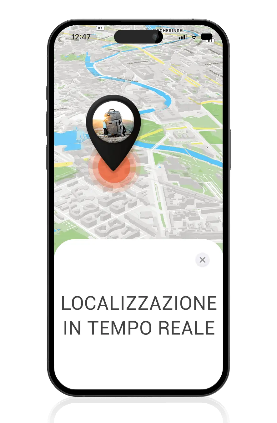 Mockup Localizzatore GPS per malete - localizzazione in vivo