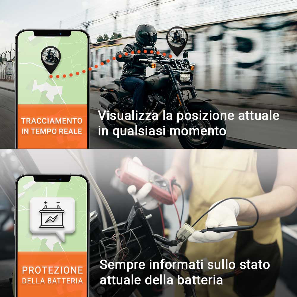 Monitoraggio in tempo reale e protezione della batteria per auto e moto