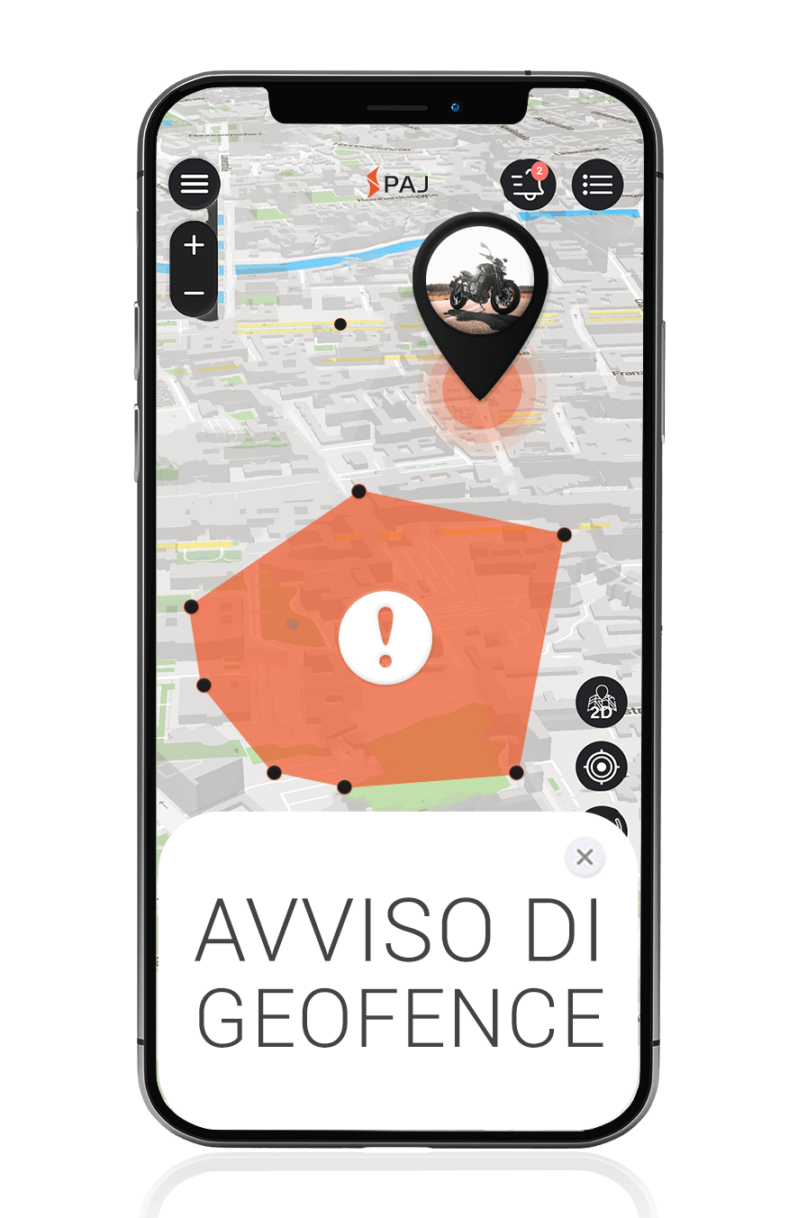 Localizzatore GPS per moto con allarme raggio