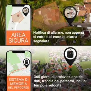 Registrazione recinzione percorso PEOPLE Finder 4G PAJ GPS Tracker