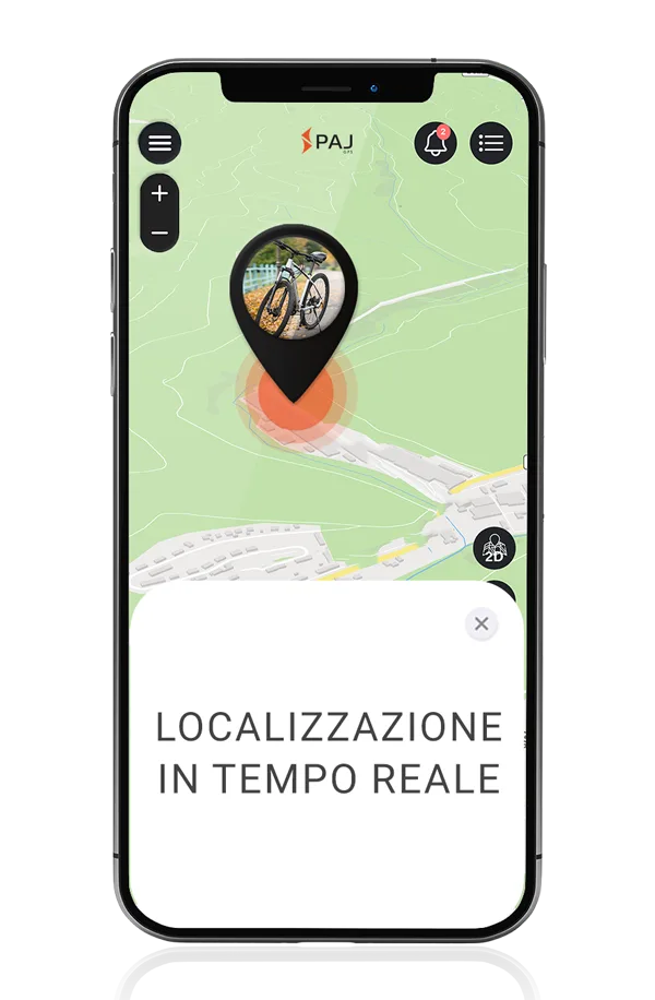 Funzione del GPS per bici PAJ: localizzazione in tempo reale