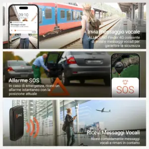 Funzioni ALLROUND Finder 4G con funzione di messaggio vocale PAJ GPS Tracker