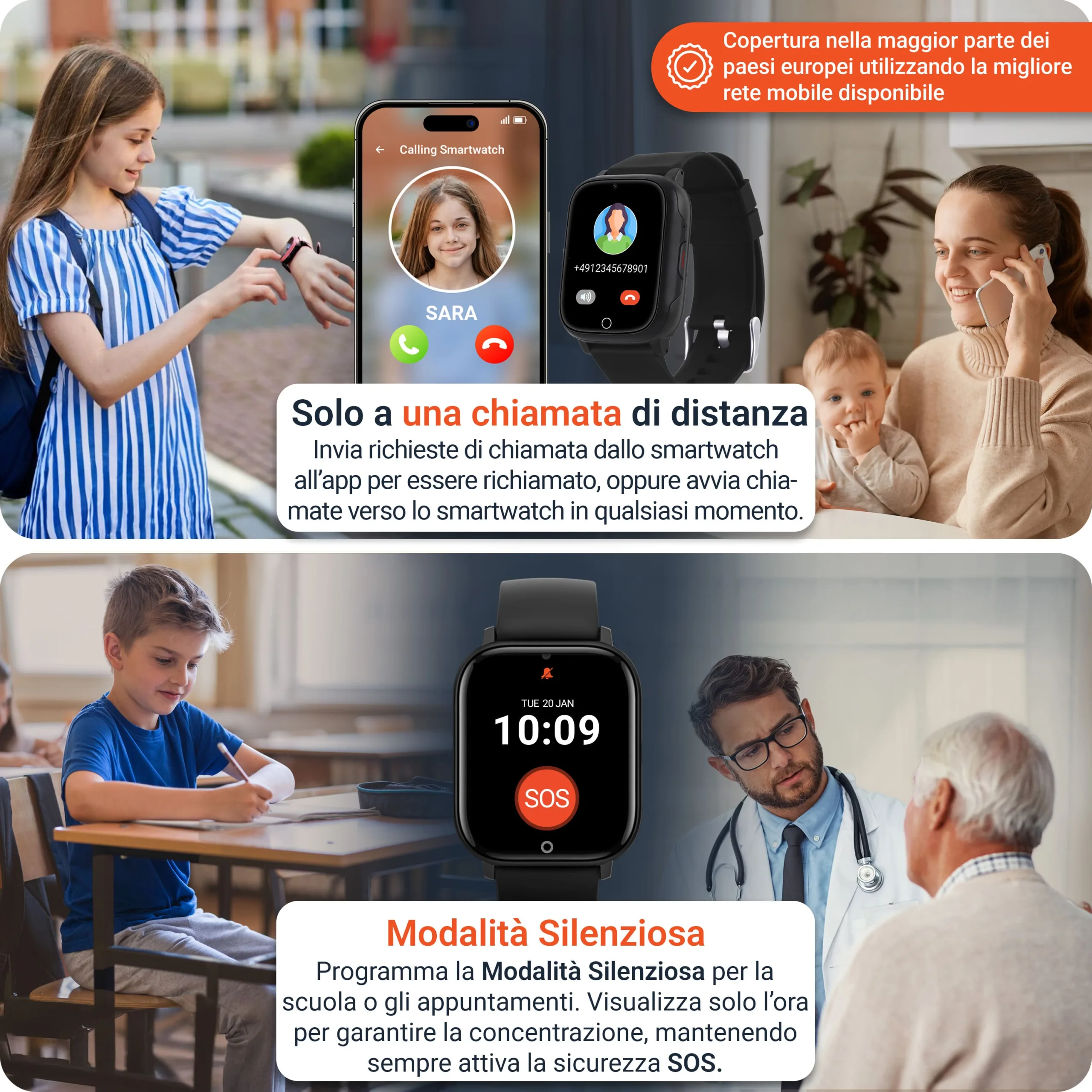 Funzione di chiamata SMARTWATCH Finder 4G PAJ GPS