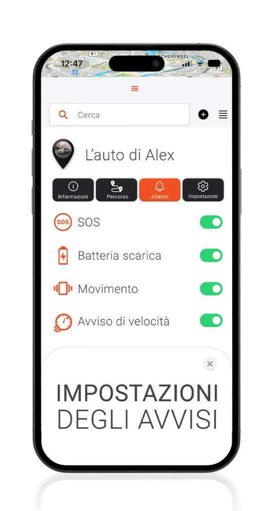 Alarmsettings CAR IT