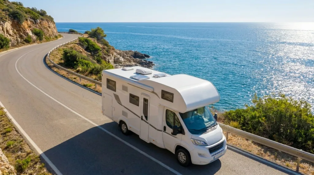 Caravan in viaggio con localizzatore GPS