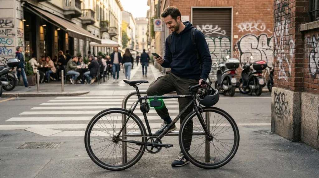 Bici con sistema GPS antifurto LOCK BICYCLE Finder 4G