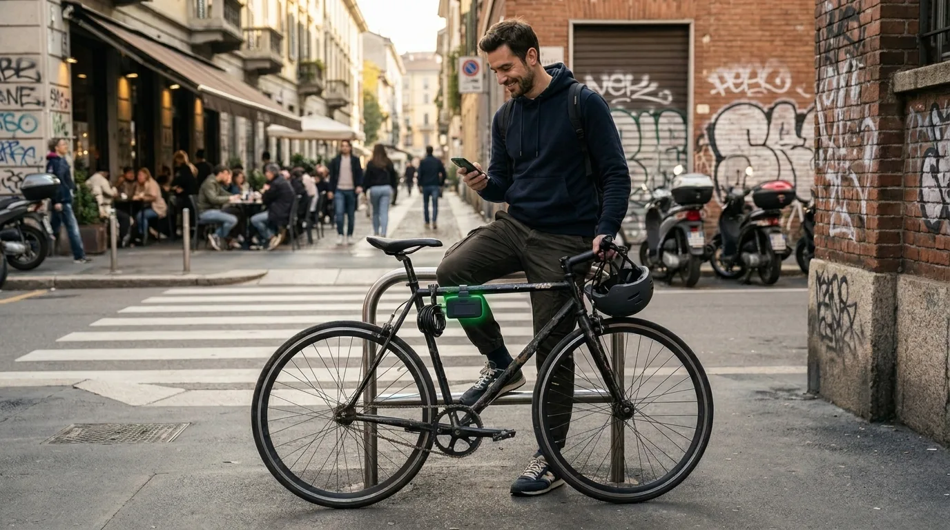 Bici con sistema GPS antifurto LOCK BICYCLE Finder 4G